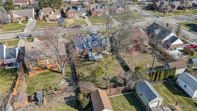 aerial view featuring a residential view