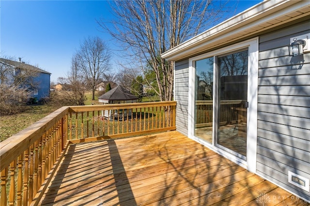 view of wooden deck