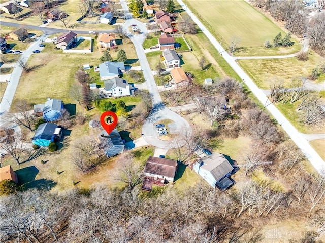 aerial view with a residential view