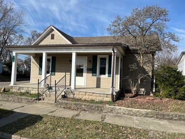 bungalow-style home featuring a porch