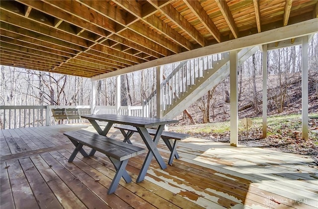 view of wooden terrace