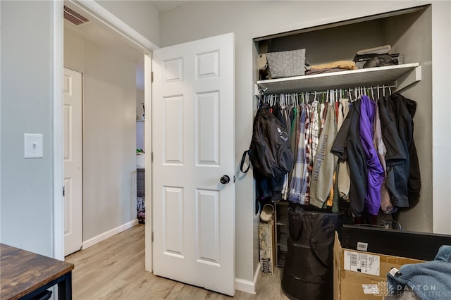 closet featuring visible vents