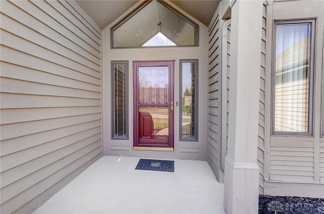 view of doorway to property