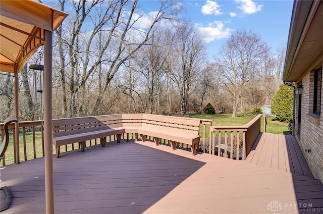 view of wooden deck