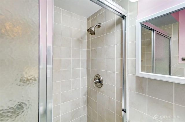 full bathroom featuring a shower stall