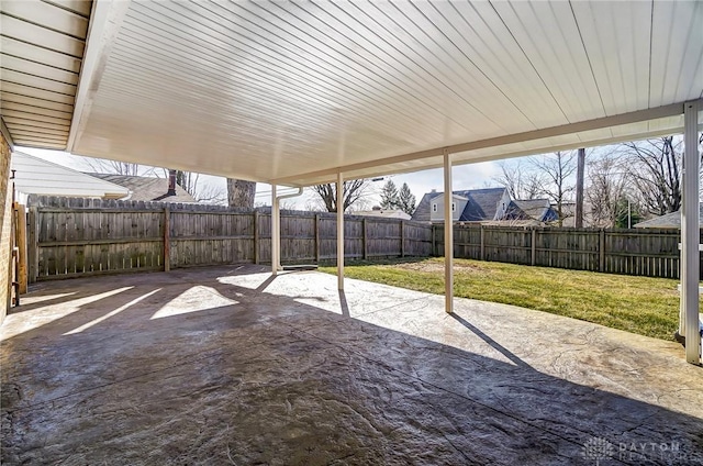 view of patio / terrace with a fenced backyard