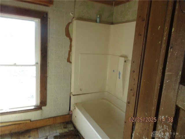 full bathroom with tub / shower combination