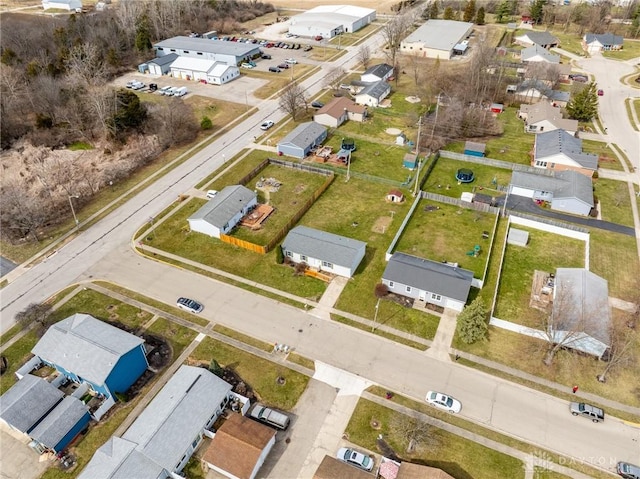 bird's eye view featuring a residential view