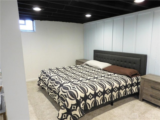 bedroom featuring carpet flooring