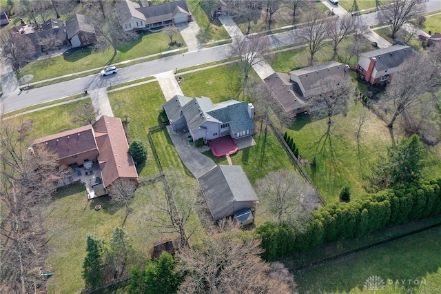 bird's eye view with a residential view