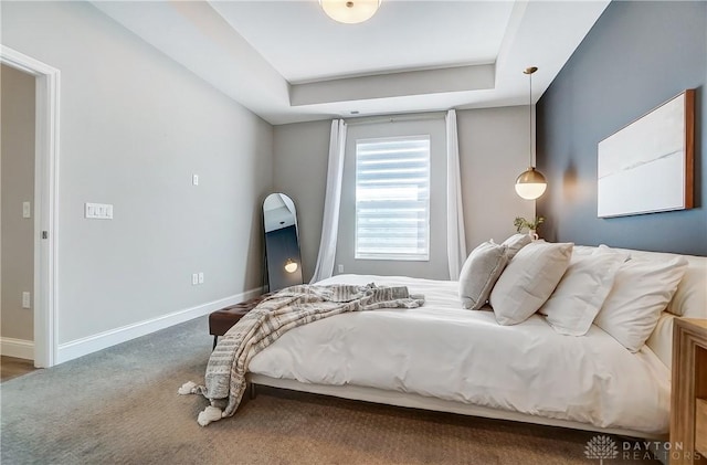 1002 Belfast Dr, Sugarcreek Township, OH 45440 - carpeted bedroom with a tray ceiling and baseboards