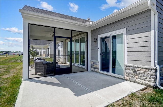 1002 Belfast Dr, Sugarcreek Township, OH 45440 - view of patio with a sunroom
