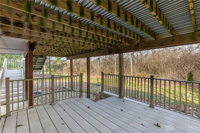 view of wooden terrace