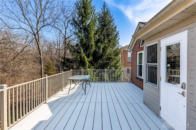 view of wooden deck