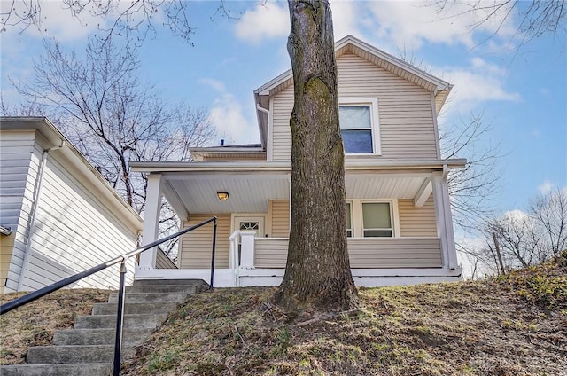 252 Illinois Ave, Dayton, OH 45410 - view of front of house with covered porch and stairs