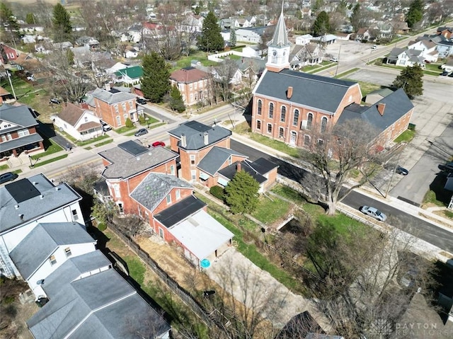 aerial view featuring a residential view