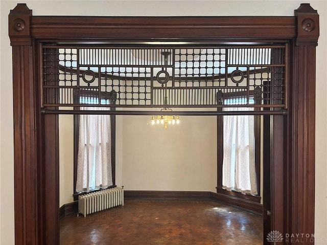 interior space featuring radiator