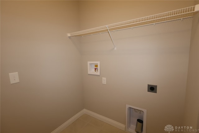 2855 Sky Crossing Dr Unit 50, Beavercreek, OH 45434 - laundry area with hookup for a washing machine, hookup for an electric dryer, and light tile patterned floors