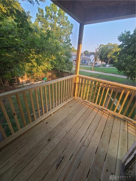 deck with fence