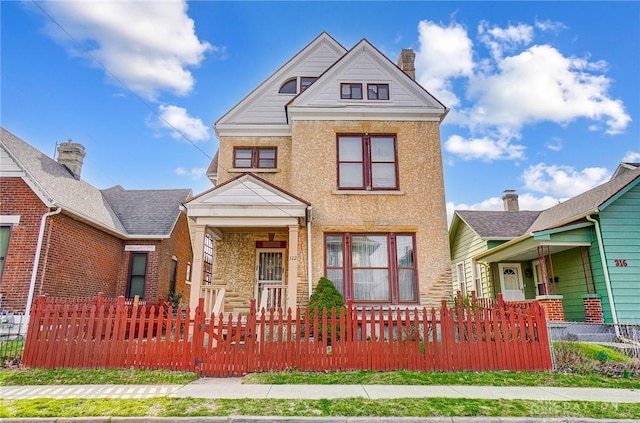322 Hickory St, Dayton, OH 45410 - view of front of house featuring a fenced front yard
