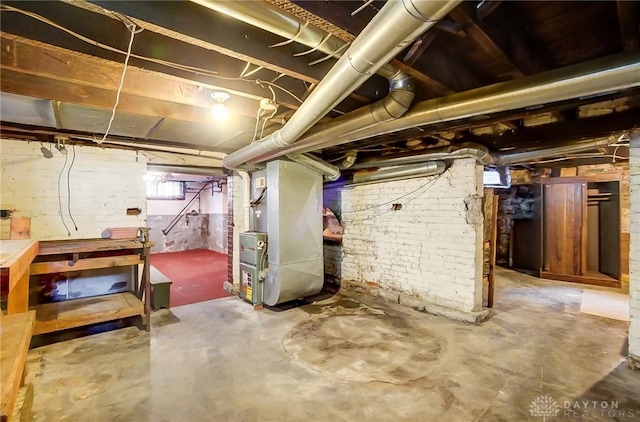 322 Hickory St, Dayton, OH 45410 - basement with heating unit