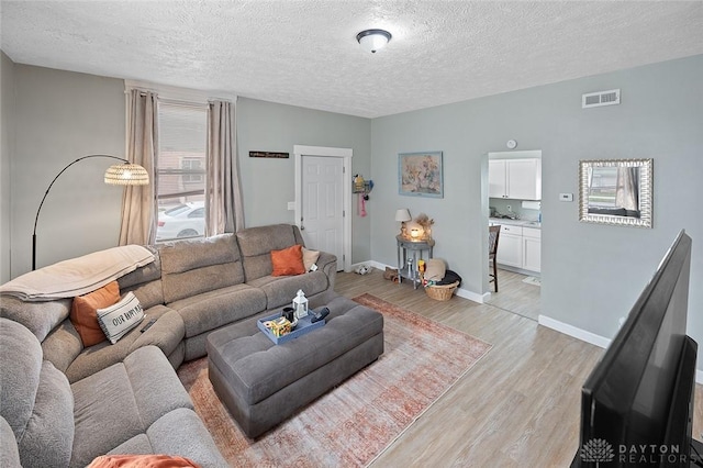 131 S Mulberry St, Troy, OH 45373 - living area featuring light wood-style flooring and a textured ceiling