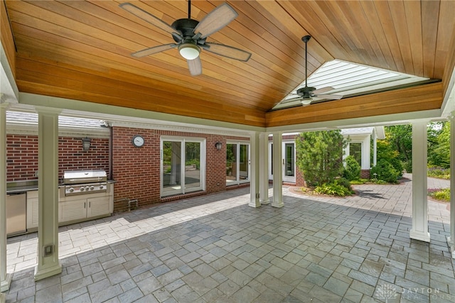 533 Lockerbie Ln, Kettering, OH 45429 - view of patio featuring a grill and ceiling fan