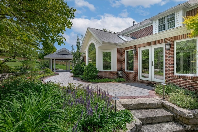 533 Lockerbie Ln, Kettering, OH 45429 - view of patio / terrace with a gazebo and french doors
