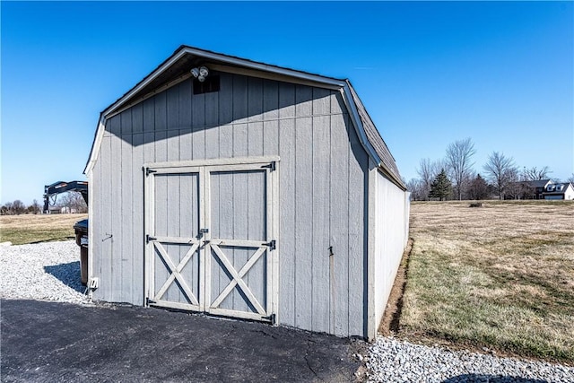 view of shed