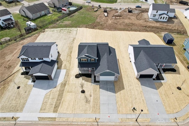 drone / aerial view with a residential view