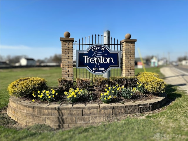 view of community sign
