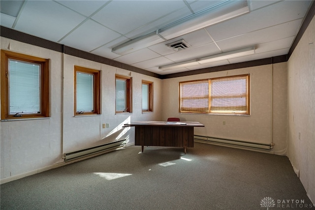 531 W Ash St, Piqua, OH 45356 - unfurnished office with a baseboard heating unit and carpet