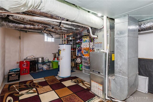 82 Notre Dame Ave, Dayton, OH 45404 - utility room with water heater and heating unit