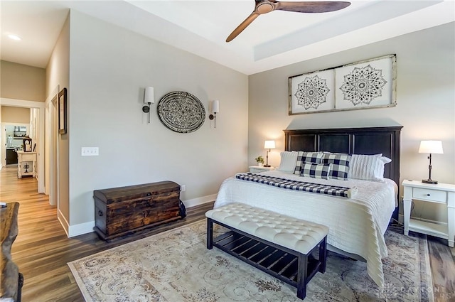 703 Doral Ct, Dayton, OH 45458 - bedroom featuring wood finished floors and a ceiling fan