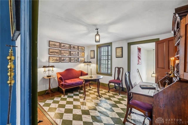 office featuring baseboards