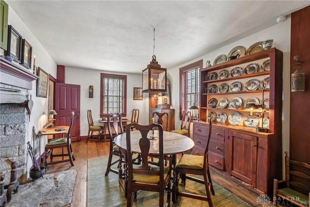 dining room featuring dark wood-style floors