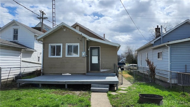 229 First, Piqua, OH 45356 - back of property with a deck