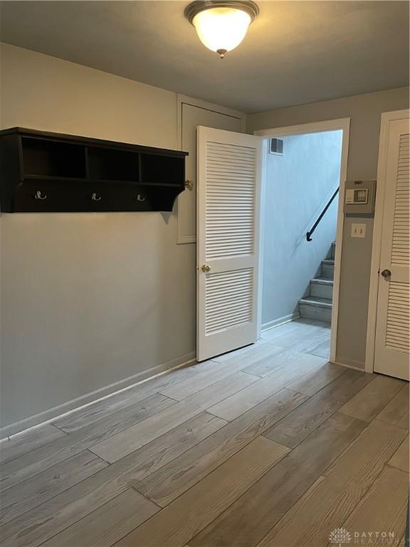 1314 Ridgeview Ave, Dayton, OH 45409 - mudroom with light wood finished floors and baseboards