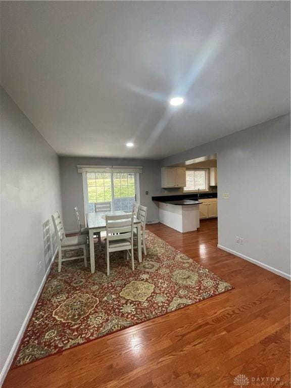 1314 Ridgeview Ave, Dayton, OH 45409 - dining area featuring wood finished floors and recessed lighting