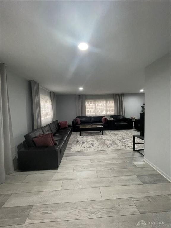 1314 Ridgeview Ave, Dayton, OH 45409 - living room featuring plenty of natural light, wood finished floors, and recessed lighting