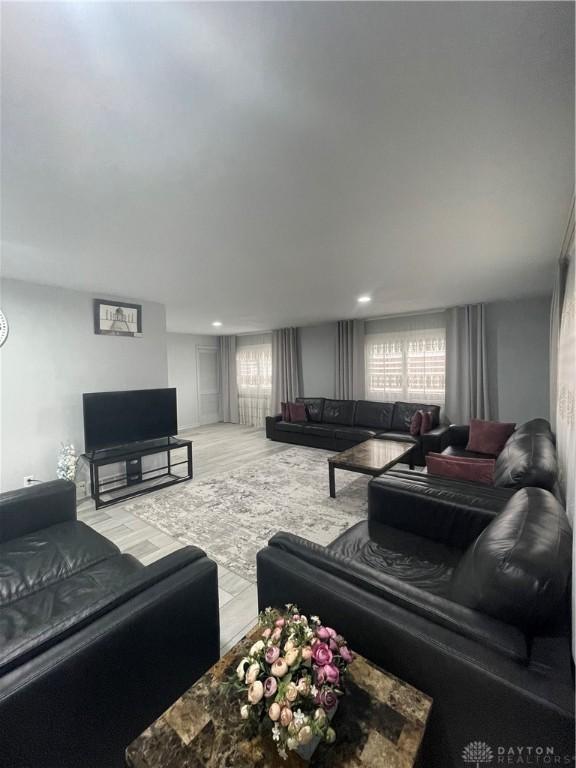 1314 Ridgeview Ave, Dayton, OH 45409 - living room featuring wood finished floors and recessed lighting