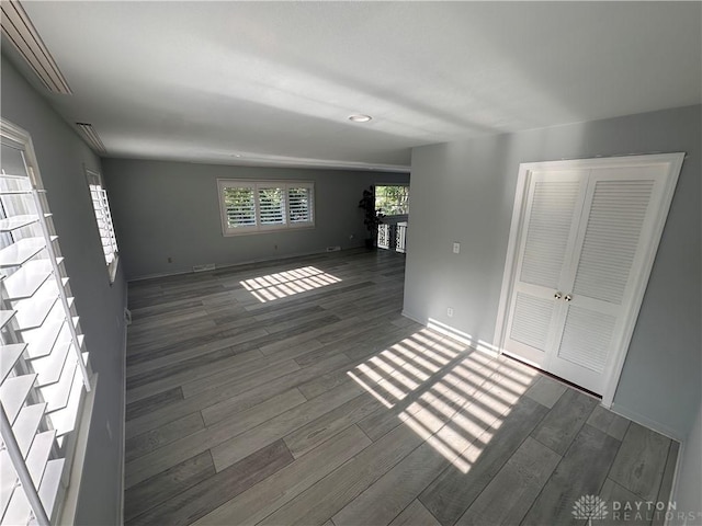 1314 Ridgeview Ave, Dayton, OH 45409 - spare room with wood finished floors and recessed lighting