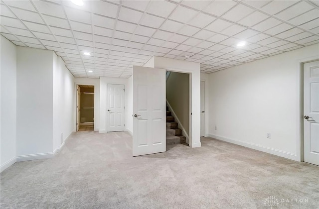 1713 Country Corner Ln, Washington Twp, OH 45458 - finished basement with carpet, baseboards, stairway, and recessed lighting