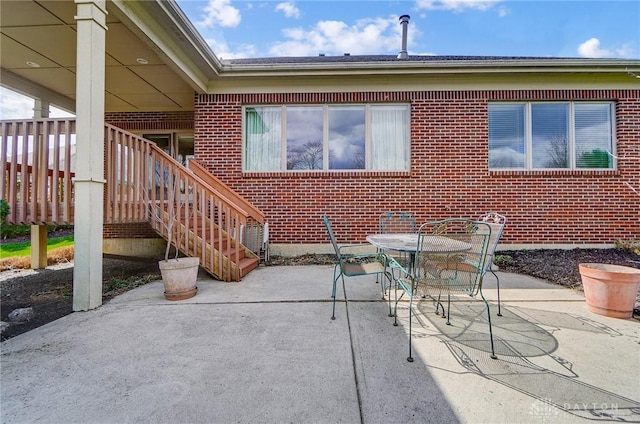 1713 Country Corner Ln, Washington Twp, OH 45458 - view of patio / terrace with outdoor dining space and stairs