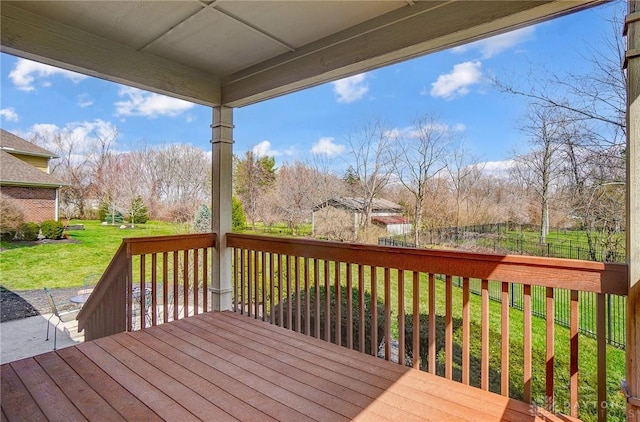 1713 Country Corner Ln, Washington Twp, OH 45458 - wooden terrace with a yard