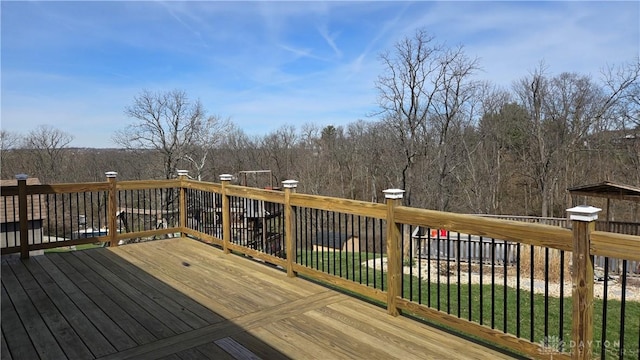 view of wooden terrace