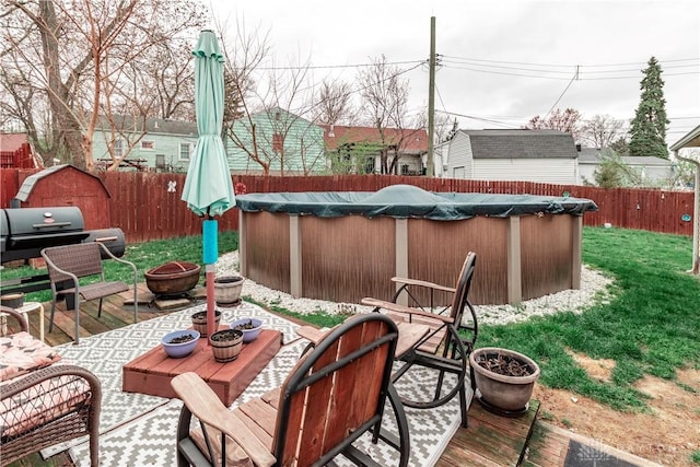 2311 Eden Ln, Dayton, OH 45431 - view of patio featuring an outdoor fire pit and area for grilling