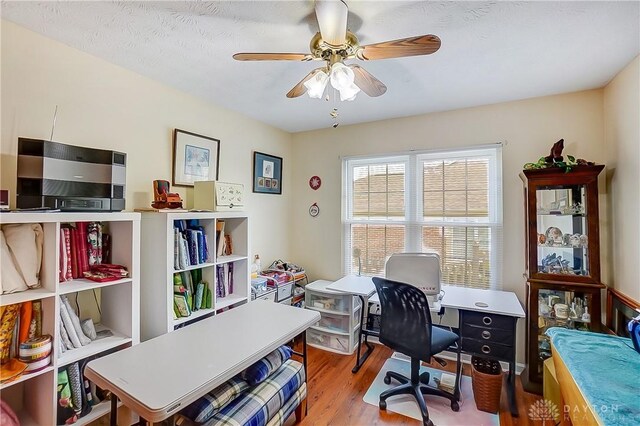 3949 E Summit Ridge Dr, Beavercreek, OH 45430 - home office featuring wood finished floors and ceiling fan