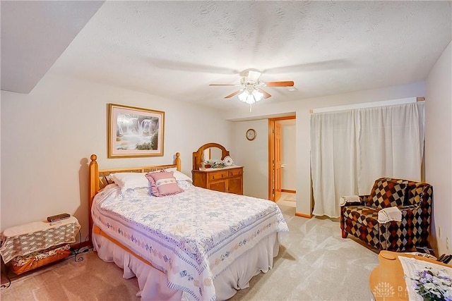 3949 E Summit Ridge Dr, Beavercreek, OH 45430 - bedroom featuring light colored carpet and a ceiling fan