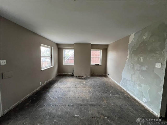 view of spare room